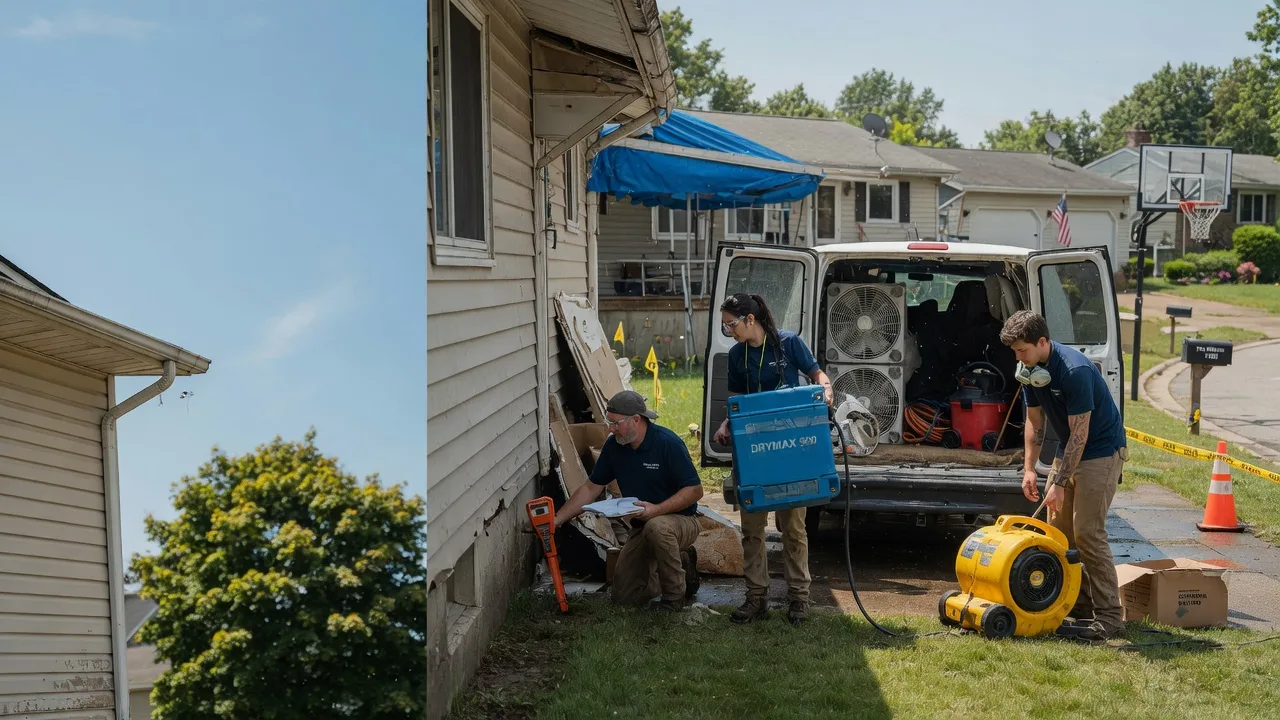 Ceiling Leak Cleanup in Hammondsville, OH near me